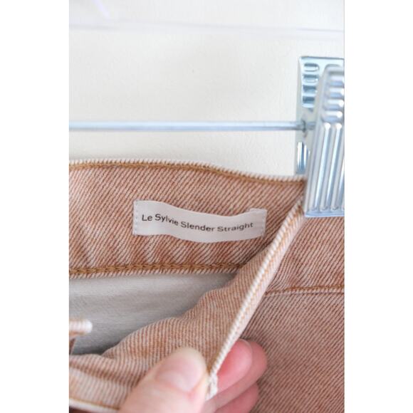 Frame Women Denim Le Sylvie Slender Straight Jeans in Sand Sz 29 High Waist - Picture 6 of 8